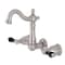 Kingston Brass KS1228PKL Duchess Two-Handle Wall Mount Bathroom Faucet, Brushed Nickel KS1228PKL - alternate 1